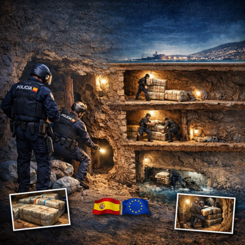 Испанид хар тамхины нууц хонгил илрүүлжээ